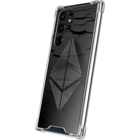 Ethereum Textured Logo Galaxy S23 Ultra Clear Case