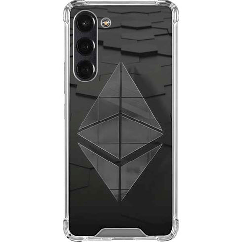 Ethereum Textured Logo Galaxy S24 FE Clear Case