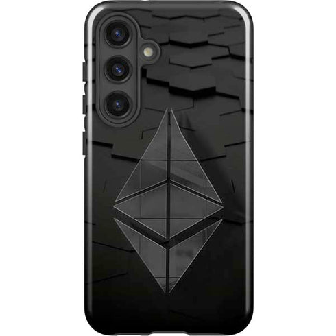 Ethereum Textured Logo Galaxy S25 Impact Case