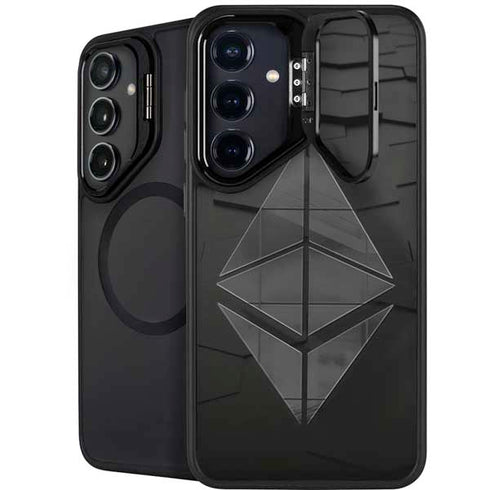 Ethereum Textured Logo Galaxy S25 Kickstand Case