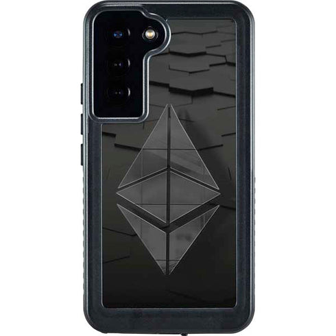 Ethereum Textured Logo Galaxy S24 Plus Waterproof Case