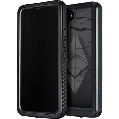 Ethereum Textured Logo Galaxy S24 Plus Waterproof Case