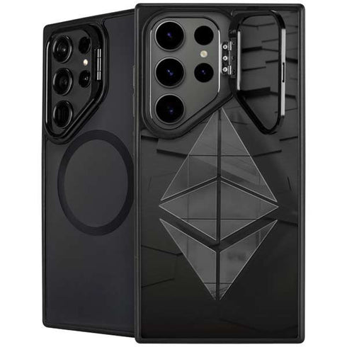 Ethereum Textured Logo Galaxy S24 Ultra Kickstand Case
