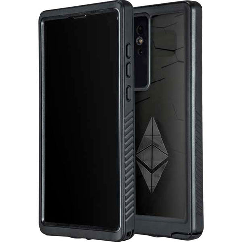 Ethereum Textured Logo Galaxy S24 Ultra Waterproof Case