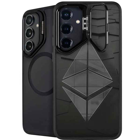 Ethereum Textured Logo Galaxy S25 FE Kickstand Case