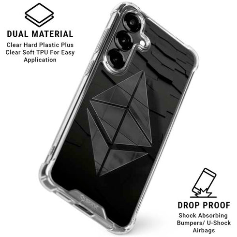 Ethereum Textured Logo Galaxy S26 Clear Case