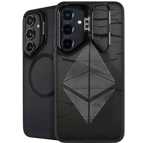 Ethereum Textured Logo Galaxy S26 Plus Kickstand Case