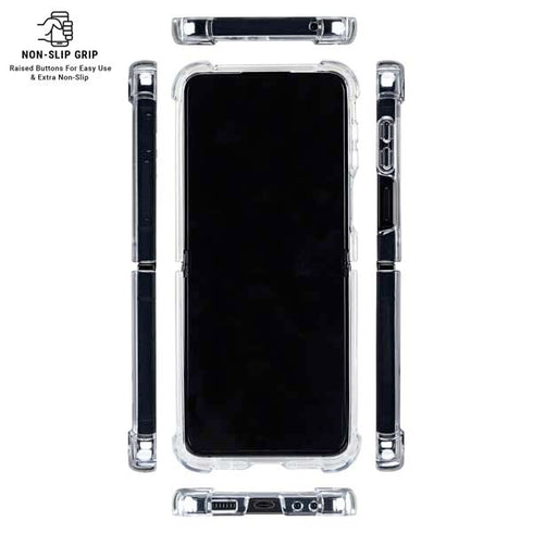 Ethereum Textured Logo Galaxy Z Flip6 Clear Case