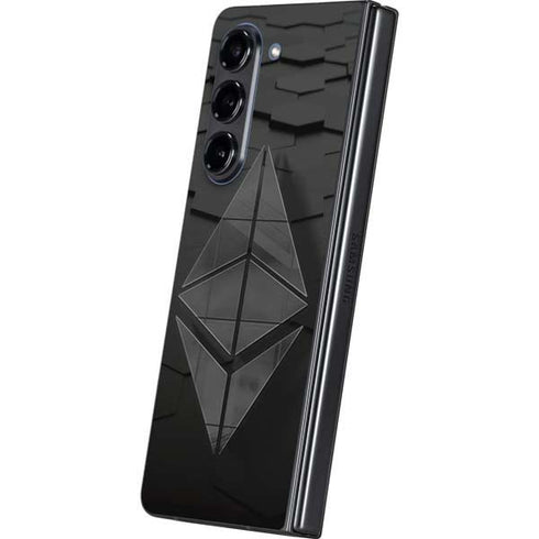 Ethereum Textured Logo Galaxy Z Fold5 5G Skin