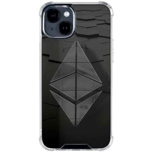 Ethereum Textured Logo iPhone 15 Clear Case