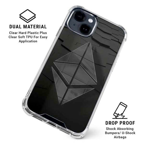 Ethereum Textured Logo iPhone 15 Clear Case