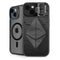 Ethereum Textured Logo iPhone 15 Kickstand Case