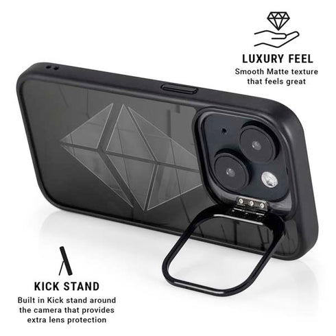 Ethereum Textured Logo iPhone 15 Plus Kickstand Case