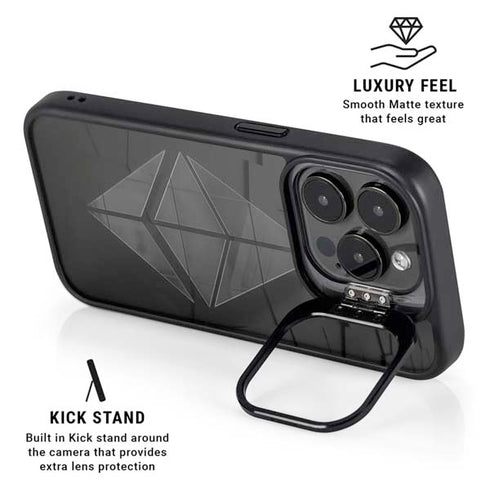 Ethereum Textured Logo iPhone 15 Pro Kickstand Case