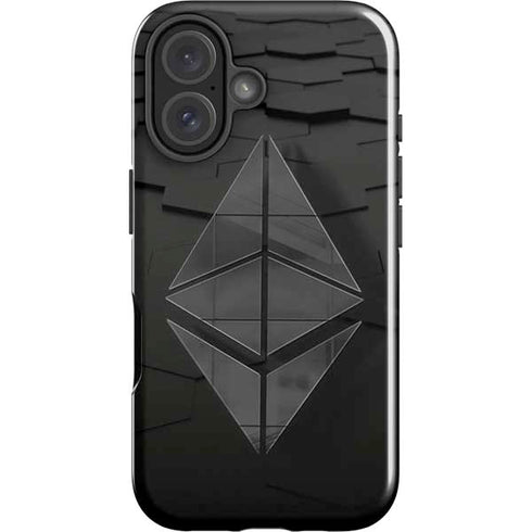 Ethereum Textured Logo iPhone 16 Impact Case