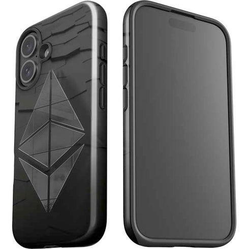 Ethereum Textured Logo iPhone 16 Impact Case