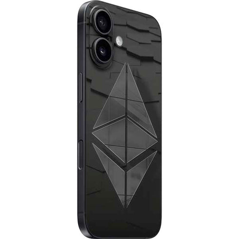 Ethereum Textured Logo iPhone 16 Plus Skin