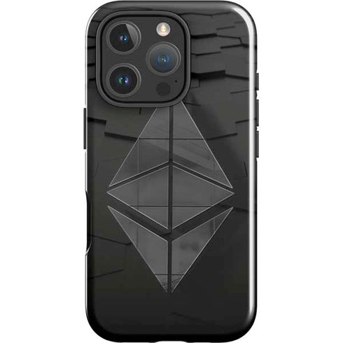 Ethereum Textured Logo iPhone 16 Pro Impact Case