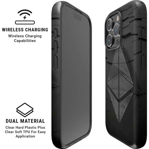 Ethereum Textured Logo iPhone 16 Pro Magsafe Impact Case