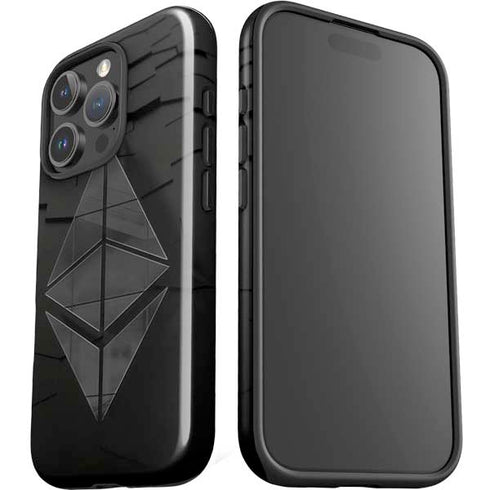 Ethereum Textured Logo iPhone 16 Pro Max Impact Case
