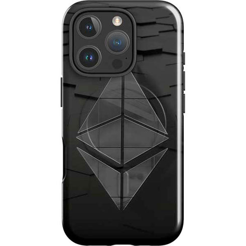 Ethereum Textured Logo iPhone 16 Pro Max Magsafe Impact Case