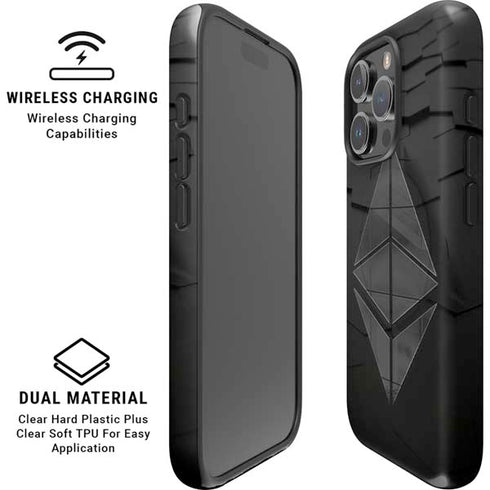 Ethereum Textured Logo iPhone 16 Pro Max Magsafe Impact Case