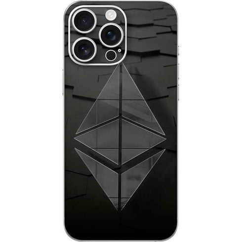 Ethereum Textured Logo iPhone 16 Pro Max Skin
