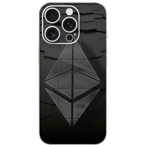 Ethereum Textured Logo iPhone 16 Pro Skin