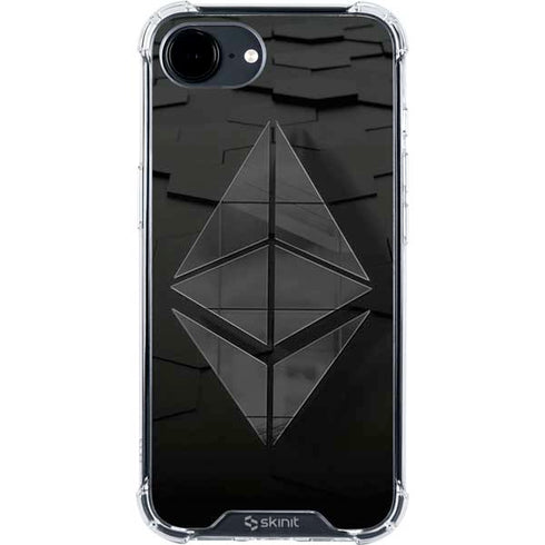 Ethereum Textured Logo iPhone 16e Clear Case