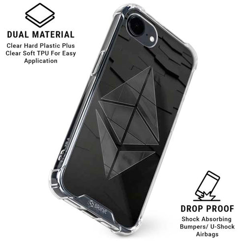 Ethereum Textured Logo iPhone 16e Clear Case