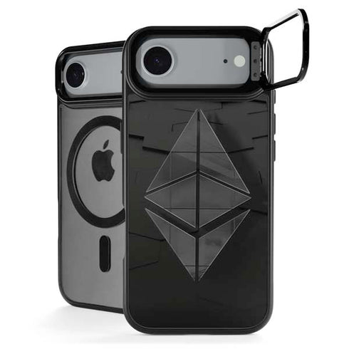 Ethereum Textured Logo iPhone 17 Air Kickstand Case