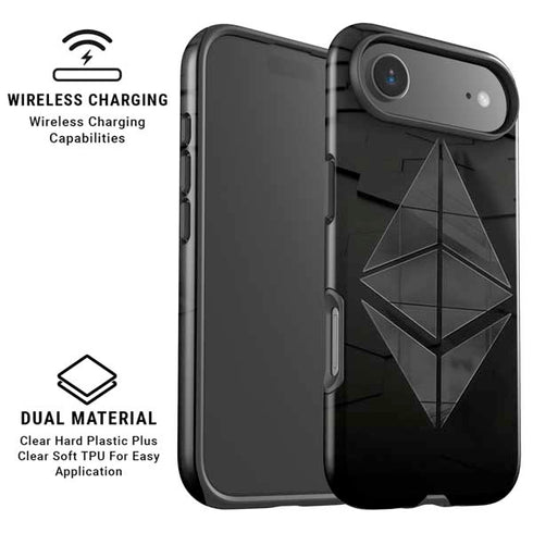 Ethereum Textured Logo iPhone 17 Air Magsafe Impact Case