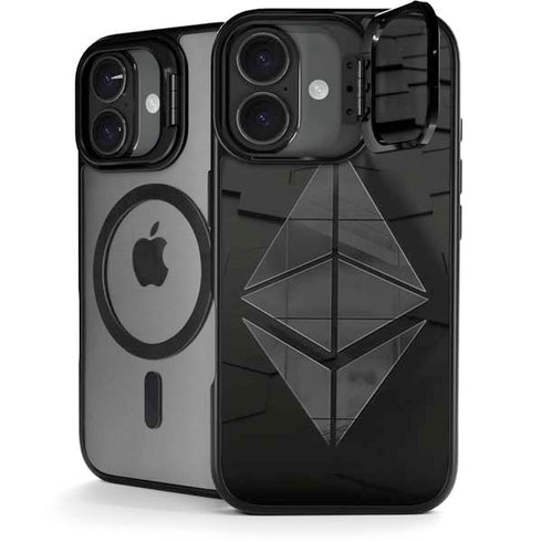 Ethereum Textured Logo iPhone 17 Kickstand Case
