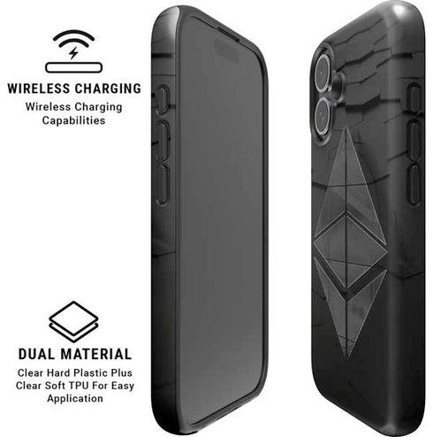 Ethereum Textured Logo iPhone 17 Magsafe Impact Case
