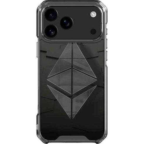 Ethereum Textured Logo iPhone 17 Pro Max Clear Case