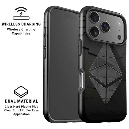 Ethereum Textured Logo iPhone 17 Pro Max Magsafe Impact Case
