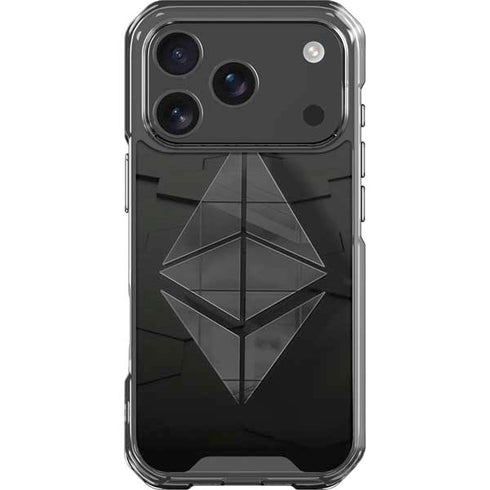 Ethereum Textured Logo iPhone 18 Pro Clear Case
