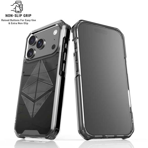 Ethereum Textured Logo iPhone 18 Pro Clear Case