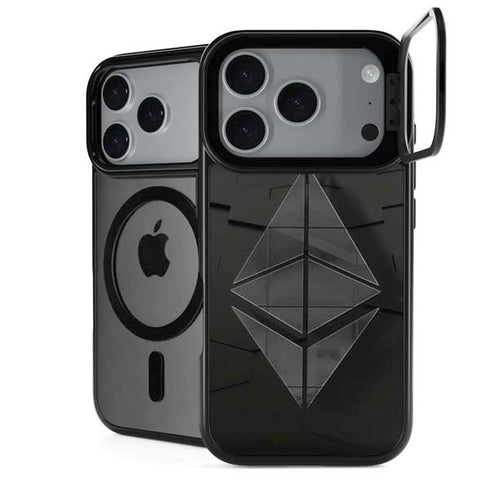 Ethereum Textured Logo iPhone 18 Pro Kickstand Case