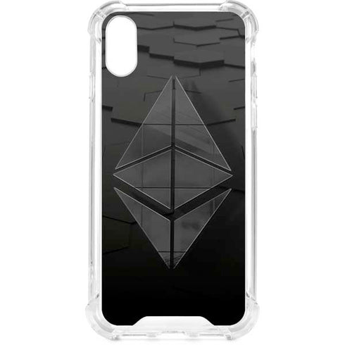 Ethereum Textured Logo iPhone XS Clear Case