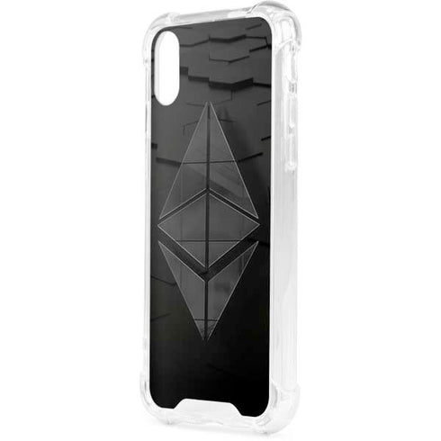 Ethereum Textured Logo iPhone XS Clear Case