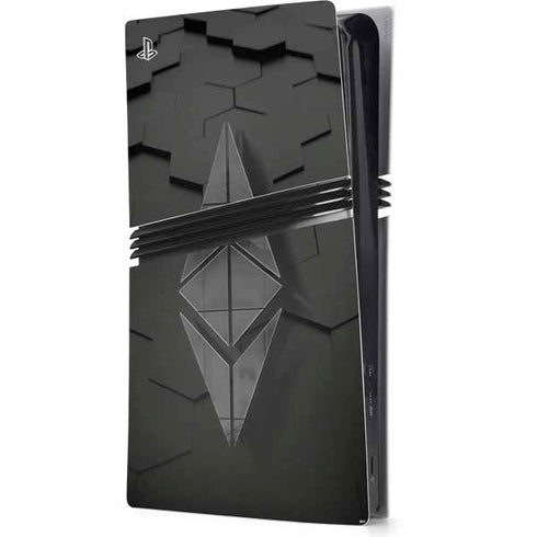 Ethereum Textured Logo PS5 Pro Console Skin