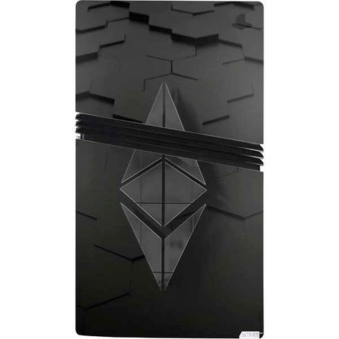 Ethereum Textured Logo PS5 Pro Console Skin