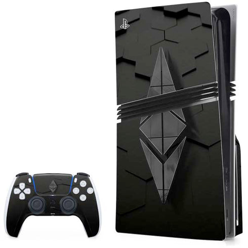 Ethereum Textured Logo PS5 Pro Disk Bundle Skin
