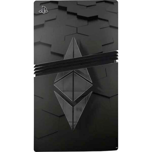 Ethereum Textured Logo PS5 Pro Disk Bundle Skin