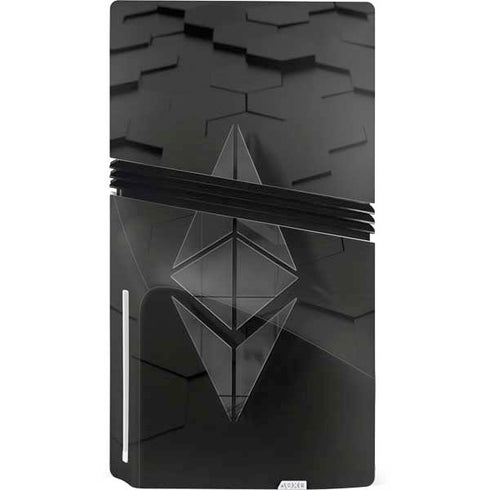 Ethereum Textured Logo PS5 Pro Disk Console Skin