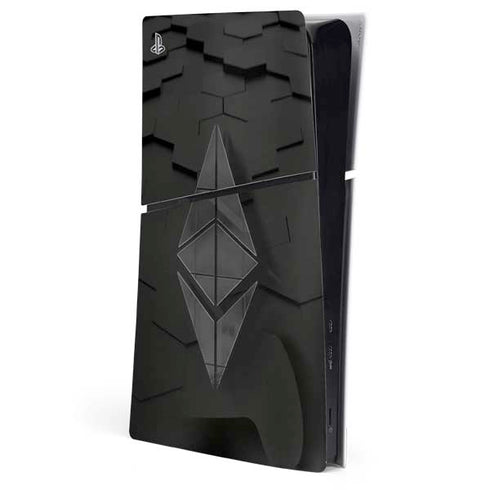 Ethereum Textured Logo PS5 Slim Digital Edition Console Skin