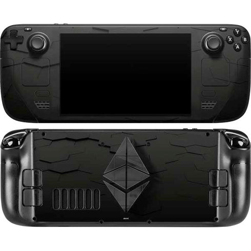 Ethereum Textured Logo Steam Deck Handheld Gaming Computer OLED Skin