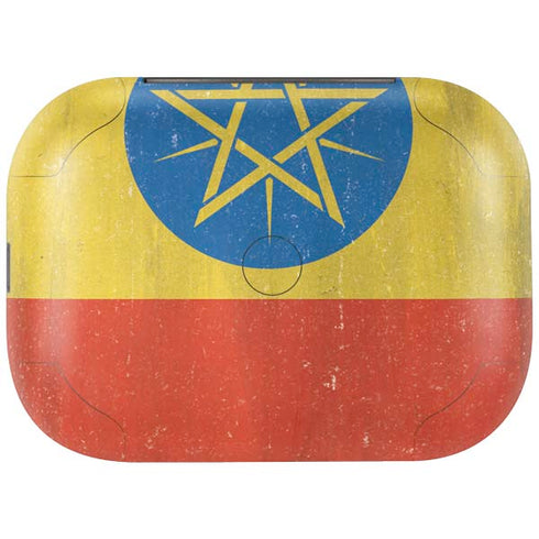 Ethiopia Flag Distressed Amazon Echo Buds Skin