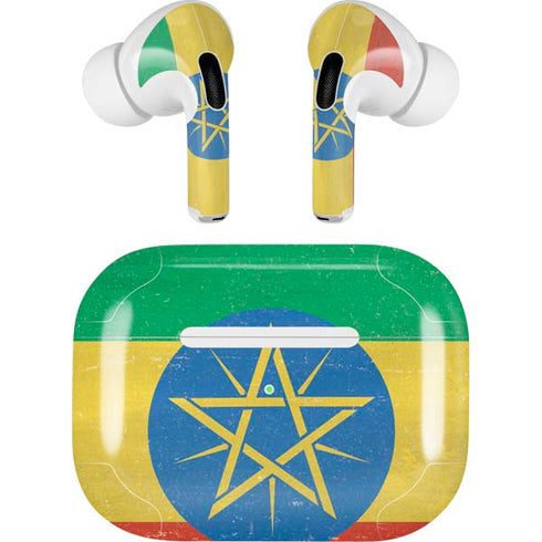 Ethiopia Flag Distressed AirPods Skins